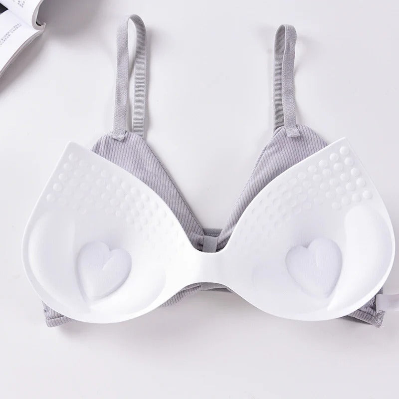 V Cup Light Padded Korean Style Cotton Seamless Bra