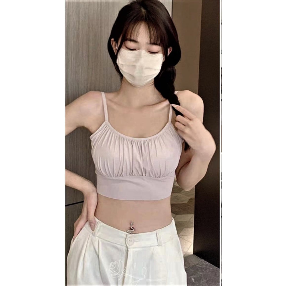 Fashionable Sheer Adjustable Camisole Bralette Seamless