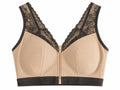 Lace Front Zip Padded Bra