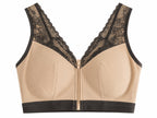 Lace Front Zip Padded Bra