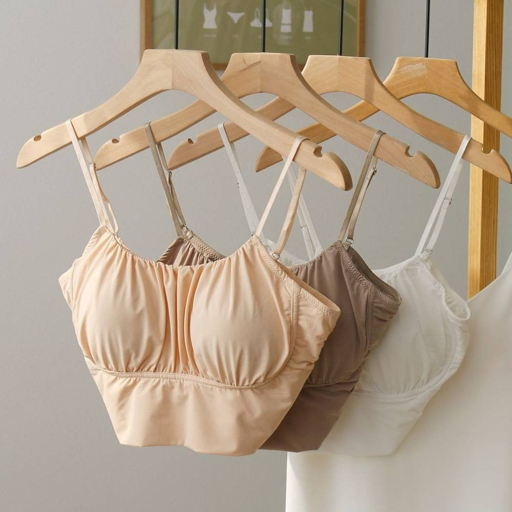 Fashionable Sheer Adjustable Camisole Bralette Seamless